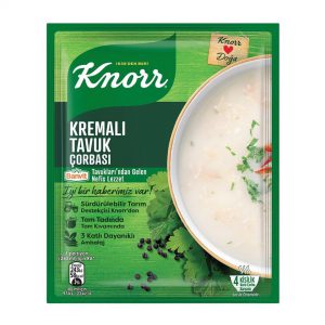 سوپ آماده خامه ای کنور Knorr طعم مرغ وزن 65گرم