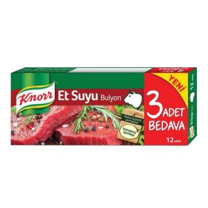 عصاره گوشت کنور ترکیه 12 عددی وزن 120 گرم Knorr